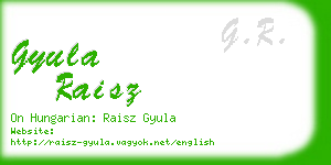 gyula raisz business card